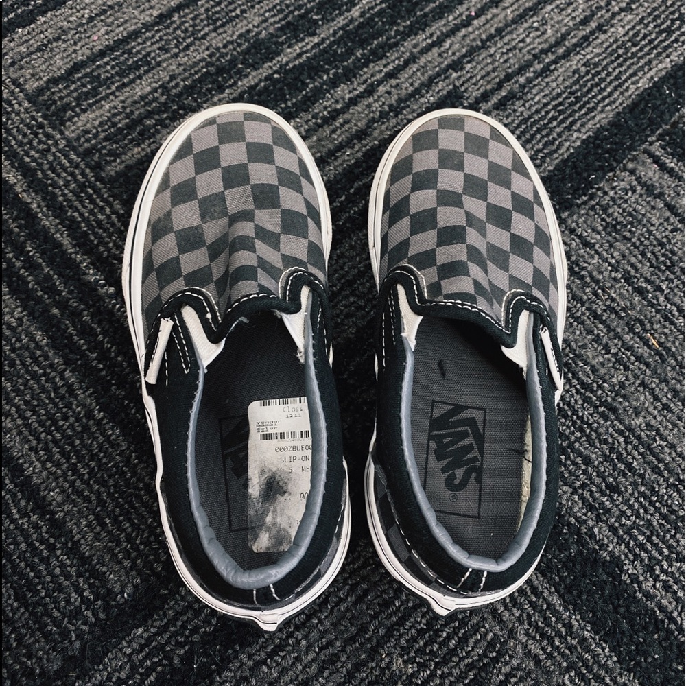 Vans checkered Grey and black